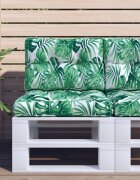 vidaXL Палетна възглавница на листа 50x40x12 см текстил