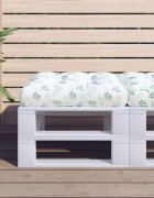vidaXL Палетна възглавница на листа 50x50x12 см текстил