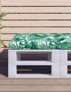 vidaXL Палетна възглавница на листа 50x50x12 см текстил