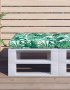 vidaXL Палетна възглавница на листа 58x58x10 см текстил