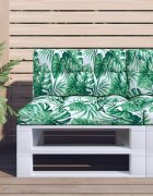 vidaXL Палетна възглавница на листа 70x40x12 см текстил