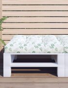 vidaXL Палетна възглавница на листа 70x70x12 см текстил
