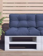 vidaXL Палетна възглавница нейви синя 120x40x12 см текстил