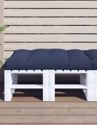 vidaXL Палетна възглавница нейви синя 120x80x12 см текстил