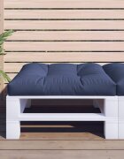 vidaXL Палетна възглавница нейви синя 70x70x12 см текстил