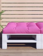 vidaXL Палетна възглавница розова 80x80x12 см текстил