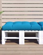 vidaXL Палетна възглавница синя 120x80x12 см текстил