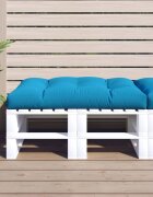 vidaXL Палетна възглавница синя 120x80x12 см текстил