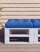 vidaXL Палетна възглавница синя 58x58x10 см плат