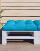 vidaXL Палетна възглавница синя 80x80x12 см текстил