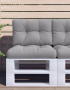 vidaXL Палетна възглавница сива 50x40x12 см текстил