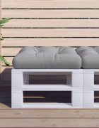 vidaXL Палетна възглавница сива 60x60x12 см текстил