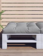 vidaXL Палетна възглавница сива 70x70x12 см текстил