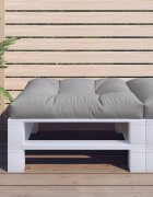 vidaXL Палетна възглавница сива 80x80x12 см текстил