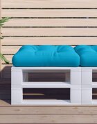 vidaXL Палетна възглавница светлосиня 58x58x10 см текстил