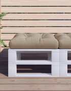 vidaXL Палетна възглавница таупе 50x50x12 см текстил