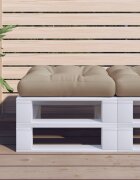 vidaXL Палетна възглавница таупе 60x615x10 см текстил