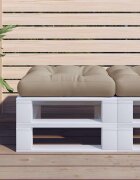 vidaXL Палетна възглавница таупе 60x615x10 см текстил