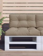 vidaXL Палетна възглавница таупе 80x40x12 см текстил