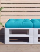 vidaXL Палетна възглавница тюркоаз 50x50x12 см текстил