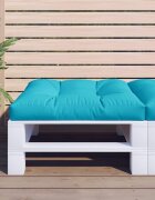 vidaXL Палетна възглавница тюркоаз 70x70x12 см текстил