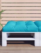 vidaXL Палетна възглавница тюркоаз 80x80x12 см текстил