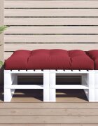 vidaXL Палетна възглавница виненочервена 120x80x12 см текстил