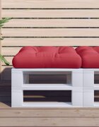 vidaXL Палетна възглавница виненочервена 50x50x12 см текстил