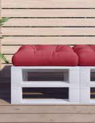 vidaXL Палетна възглавница виненочервена 60x60x12 см текстил