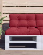 vidaXL Палетна възглавница виненочервена 80x40x12 см текстил