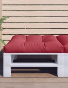 vidaXL Палетна възглавница виненочервена 80x80x12 см текстил