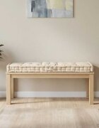 vidaXL Палетна възглавница за под памук 120x40x7 см бежова