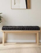 vidaXL Палетна възглавница за под памук 120x40x7 см черна