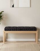 vidaXL Палетна възглавница за под памук 120x80x10 см черна