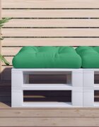 vidaXL Палетна възглавница зелена 58x58x10 см плат