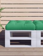 vidaXL Палетна възглавница зелена 60x60x12 см текстил