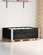 vidaXL Палетни страници черно 2 бр 120x80 см борова дървесина масив