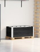 vidaXL Палетни страници черно 2 бр 80x60 см борова дървесина масив