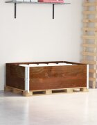 vidaXL Палетни страници кафяв 2 бр 120x80см борова дървесина масив