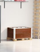 vidaXL Палетни страници кафяв 2 бр 80x60 см борова дървесина масив