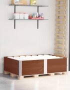 vidaXL Палетни страници кафяв 2бр 150x100см борова дървесина масив