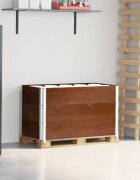 vidaXL Палетни страници кафяв 3 бр 100x50см борова дървесина масив