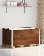 vidaXL Палетни страници кафяв 3 бр 120x80см борова дървесина масив