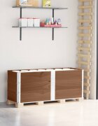 vidaXL Палетни страници кафяв 3 бр 150x50см борова дървесина масив