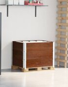vidaXL Палетни страници кафяв 3 бр 80x60 см борова дървесина масив