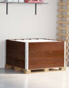 vidaXL Палетни страници кафяв 3бр 100x100см борова дървесина масив