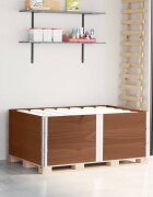vidaXL Палетни страници кафяв 3бр 150x100см борова дървесина масив