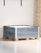 vidaXL Палетни страници сив 2 бр 100x100 см борова дървесина масив