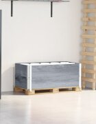vidaXL Палетни страници сив 2 бр 100x50 см борова дървесина масив