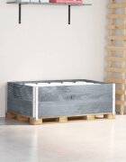 vidaXL Палетни страници сив 2 бр 120x80 см борова дървесина масив